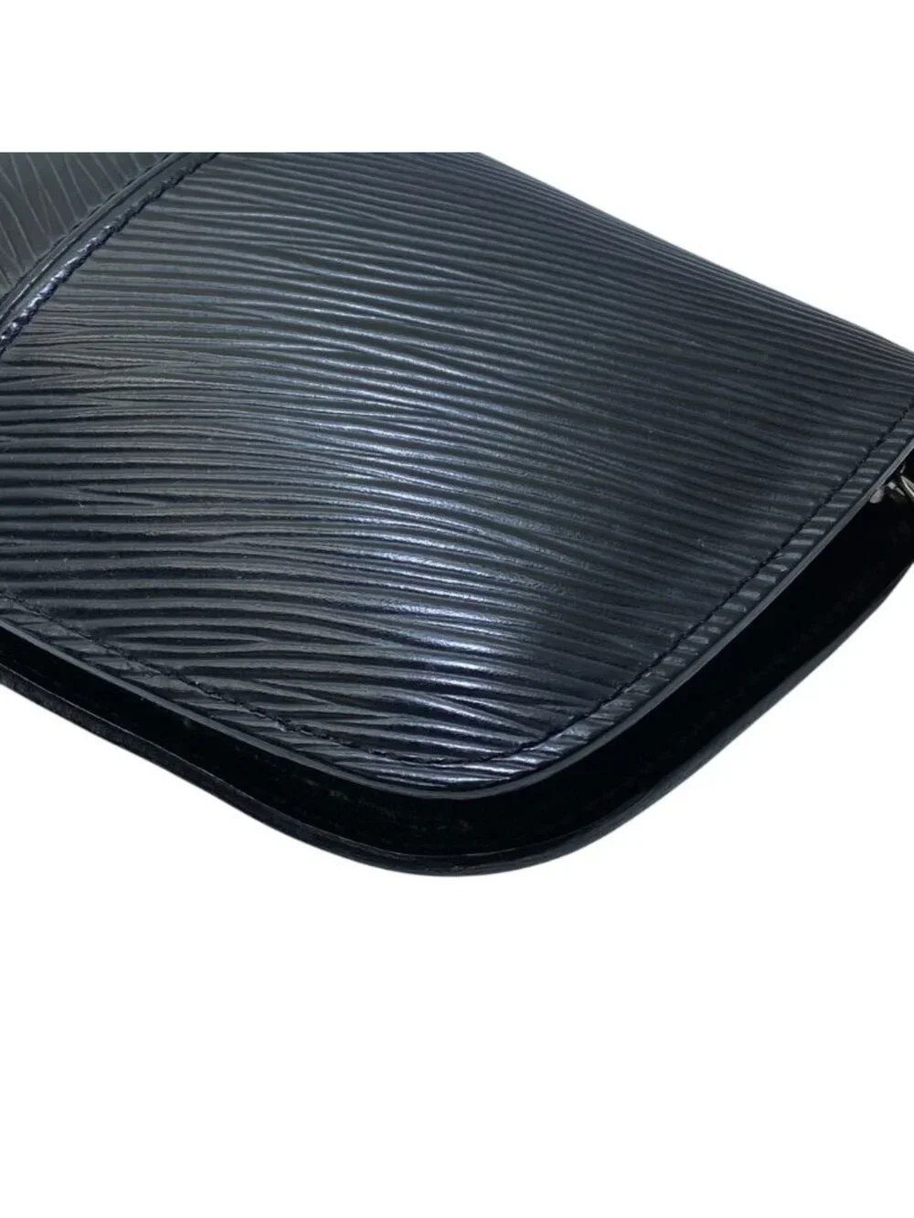 Louis Vuitton Portefeuille Epi Coin Case Wallet Pouch Zip Around Leather Black
